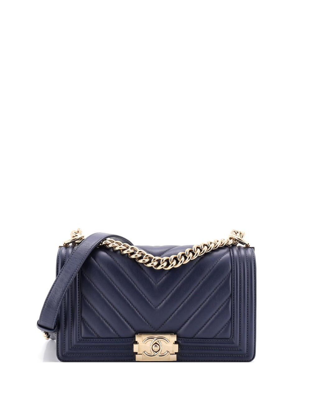 Chanel Boy Flap Bag Chevron Calfskin #343094C41B